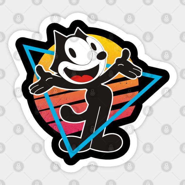 Feline Fun Felix the Cat's Cartoon Capers Sticker by Iron Astronaut